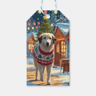 Anatolian Shepherd Dog Christmas Snow Holiday Gift Tags