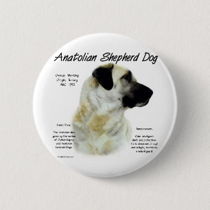 Anatolian Shepherd Dog History 6 Cm Round Badge