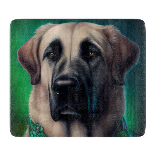 Anatolian Shepherd dog in St. Patrick's Day Dress Cutting Board