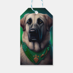 Anatolian Shepherd dog in St. Patrick's Day Dress Gift Tags