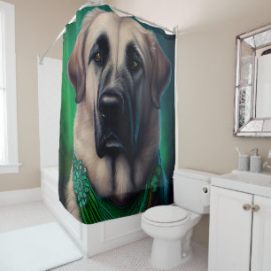 Anatolian Shepherd dog in St. Patrick's Day Dress Shower Curtain