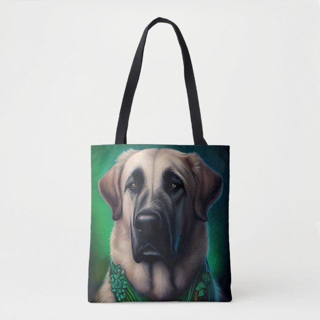 Anatolian Shepherd dog in St. Patrick's Day Dress Tote Bag (Front)