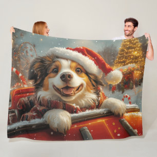 Anatolian Shepherd Dog Roller Coaster Christmas Fleece Blanket