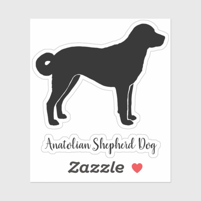 Anatolian Shepherd Dog Silhouette Cool Canine (Sheet)