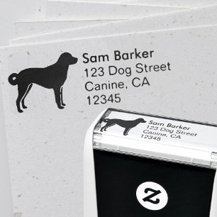 Anatolian Shepherd Dog Silhouette Return Address Self-inking Stamp