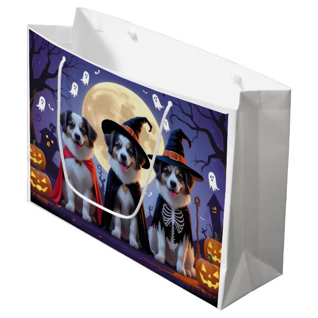 Anatolian Shepherd  Dogs Pumpkin Halloween Funny  Large Gift Bag (Front Angled)