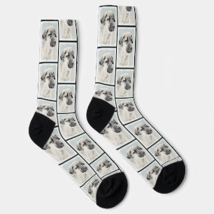 Anatolian Shepherd Fawn Painting Original Dog Art Socks