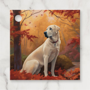 Anatolian Shepherd in Autumn Leaves Fall Inspire Favour Tags