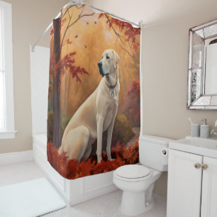 Anatolian Shepherd  in Autumn Leaves Fall Inspire Shower Curtain