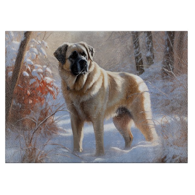 Anatolian Shepherd Let It Snow Christmas  Cutting Board (Front)