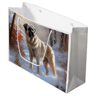 Anatolian Shepherd Let It Snow Christmas Large Gift Bag