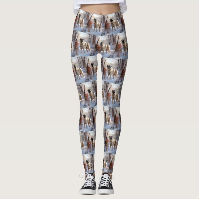 Anatolian Shepherd Let It Snow Christmas  Leggings (Front)