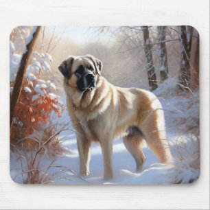 Anatolian Shepherd Let It Snow Christmas Mouse Pad