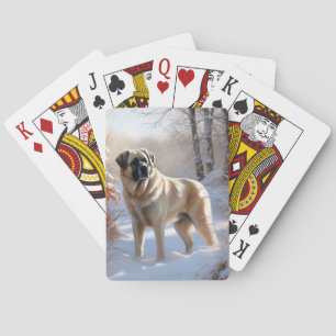 Anatolian Shepherd Let It Snow Christmas Playing Cards