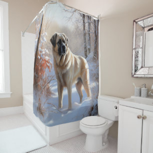 Anatolian Shepherd Let It Snow Christmas Shower Curtain