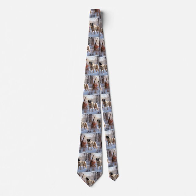 Anatolian Shepherd Let It Snow Christmas  Tie (Front)
