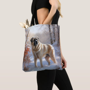 Anatolian Shepherd Let It Snow Christmas Tote Bag