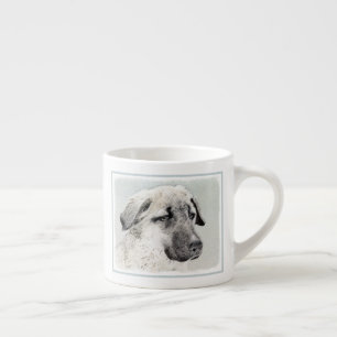 Anatolian Shepherd Painting - Original Dog Art Espresso Cup