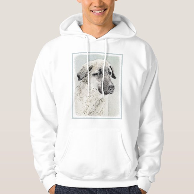 Anatolian Shepherd Painting - Original Dog Art Hoodie (Front)