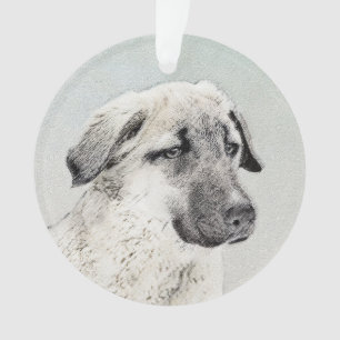 Anatolian Shepherd Painting - Original Dog Art Ornament