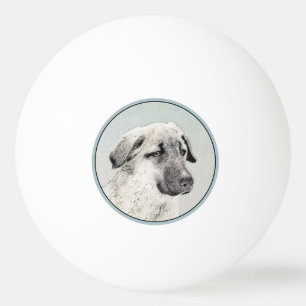 Anatolian Shepherd Painting - Original Dog Art Ping Pong Ball