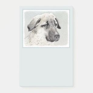 Anatolian Shepherd Painting - Original Dog Art Post-it Notes