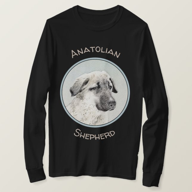 Anatolian Shepherd Painting - Original Dog Art T-Shirt (Design Front)