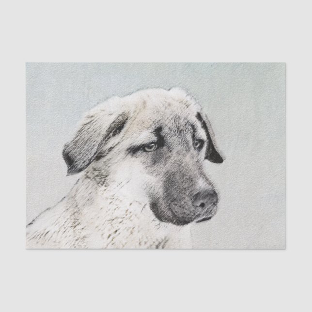 Anatolian Shepherd Painting - Original Dog Art Tissue Paper (Front)