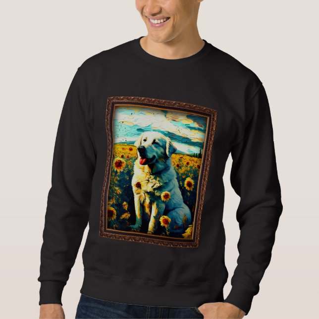 Anatolian Shepherd Painting Sunflower Flower Mom W Sweatshirt (Front)
