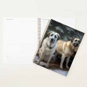 Anatolian Shepherd Snowy Sleigh Christmas Decor Planner