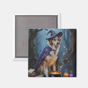 Anatolian Shepherd Whimsical Halloween Painting Magnet