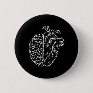 Anatomical Brain Heart Nurse Teacher Student Nursi 6 Cm Round Badge