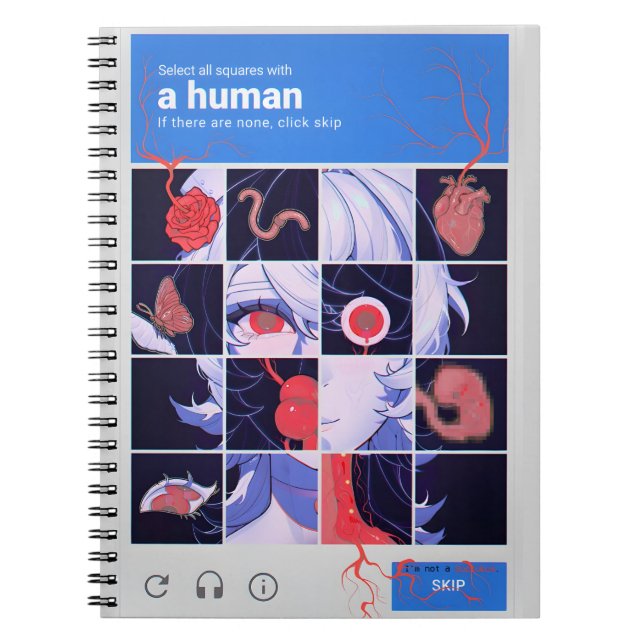 Anatomical CAPTCHA: "I'm Not a Succubus" Notebook (Front)