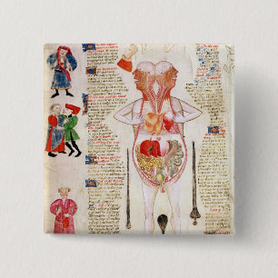 Anatomical diagram 15 cm square badge