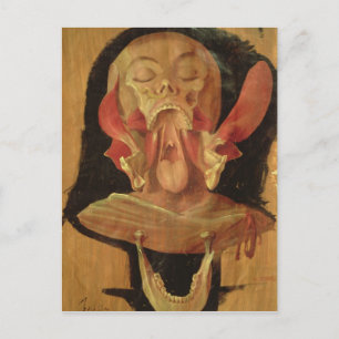 Anatomical drawing of the head postcard