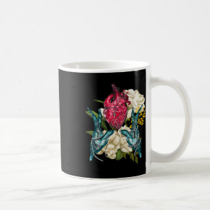 Anatomical Heart And Flowers Doctor Valentine  Coffee Mug