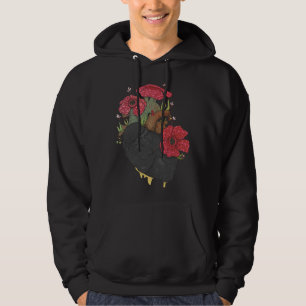 Anatomical Heart And Flowers Men Women Cardiologi Hoodie