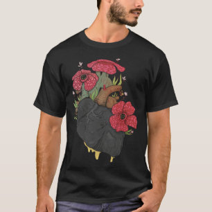Anatomical Heart And Flowers Men Women Cardiologi T-Shirt