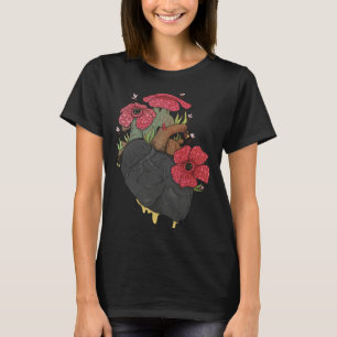 Anatomical Heart And Flowers  Men Women Cardiologi T-Shirt