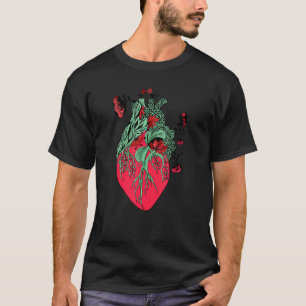 Anatomical Heart And Flowers   Nurse Doctor Gradua T-Shirt