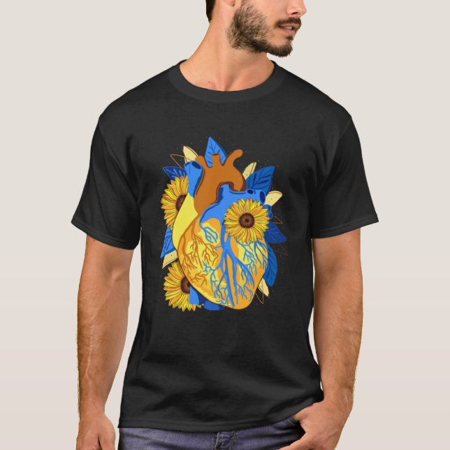 Anatomical Heart And Flowers Show Your Love Graphi T-Shirt (Front)