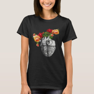 Anatomical Heart And Flowers Show Your Love Women  T-Shirt