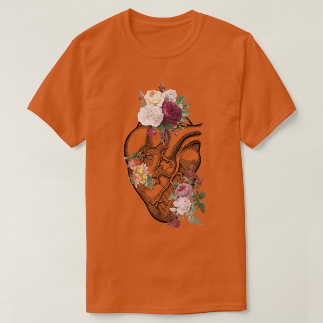 Anatomical Heart And Flowers Show Your Love Women  T-Shirt (Design Front)
