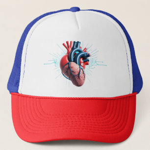 Anatomical Heart – Artistic Medical Illustration  Trucker Hat