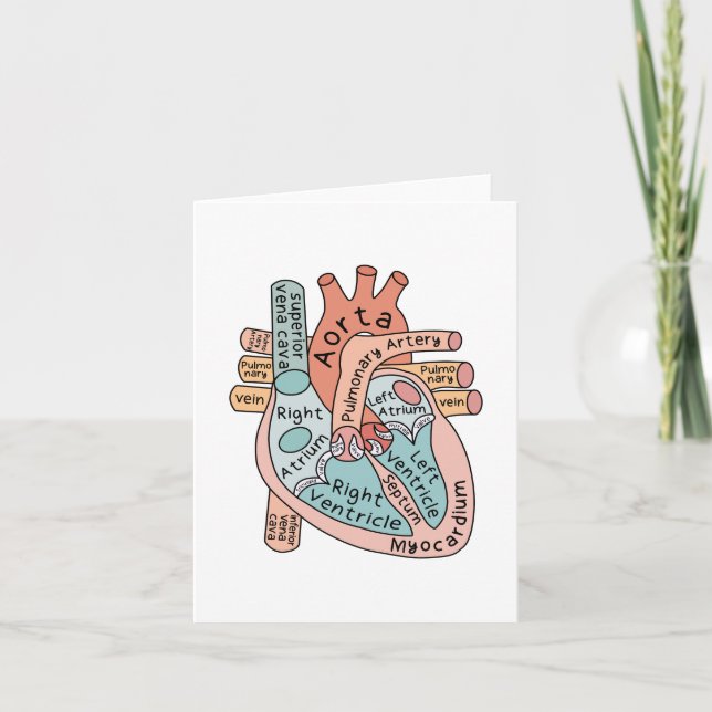Anatomical Heart, Cardiac ICU Nurse Gift Card (Front)