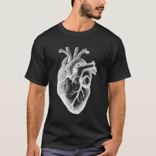 Anatomical Heart Hooded Amazing Detail T-Shirt