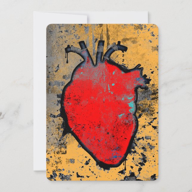 anatomical heart invitation (Front)