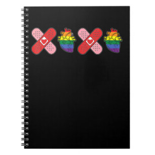 Anatomical Heart LGBT-Q Gay Pride Nurse Cardiologi Notebook