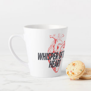Anatomical Heart Minimalist Latte Mug - Whisper