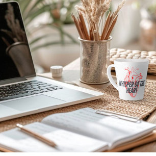    Anatomical Heart Minimalist Latte Mug - Whisper